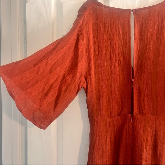 Zara Rust Colored Midi Dress - Picture 5 of 9